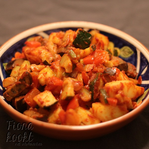 ‘Pittige’ groente ratatouille