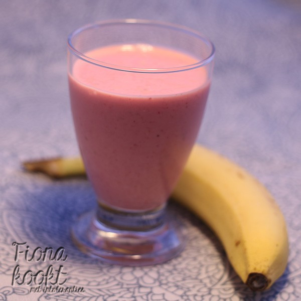 Romige aardbeien smoothie