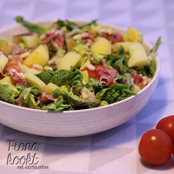 Lunch salade rauwe ham
