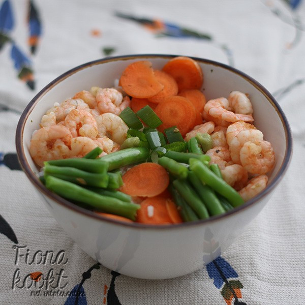 Sushi bowl garnalen