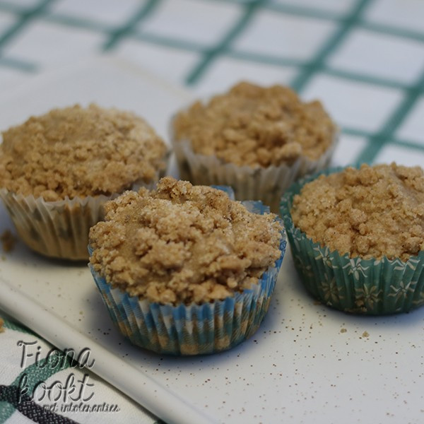 Kaneelmuffins met kruidnoten crumble