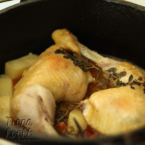 Kip uit de Dutch oven
