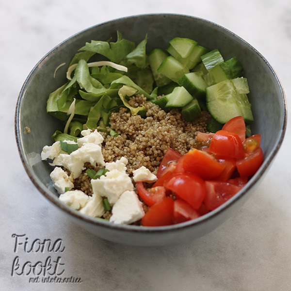 Mediteraanse quinoa bowl