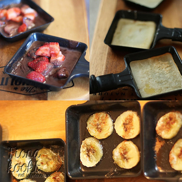 3x gourmetten met toetjes