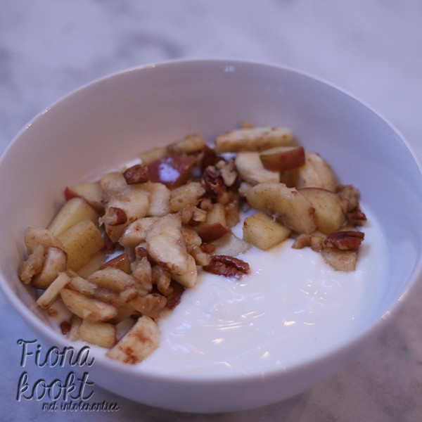 Yoghurt met kaneel appel en banaan