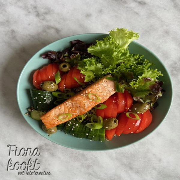 Zalm quinoa salade